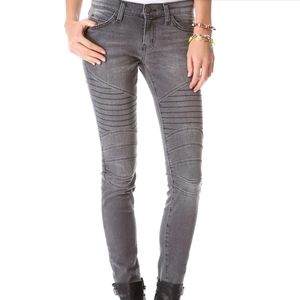 Current/Elliott Grey Moto Jeans Sz 28
